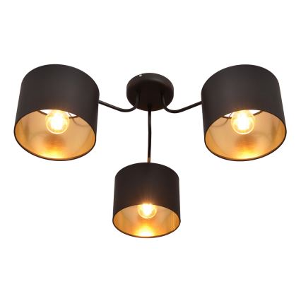 Surface-mounted chandelier ALBA 3xE27/15W/230V black/gold