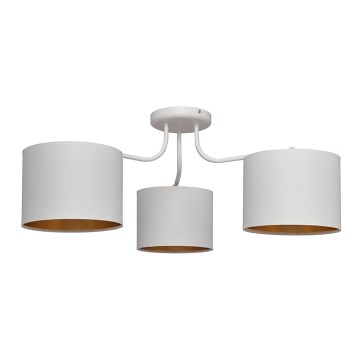 Surface-mounted chandelier ALBA 3xE27/15W/230V white/gold