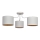 Surface-mounted chandelier ALBA 3xE27/15W/230V white/gold