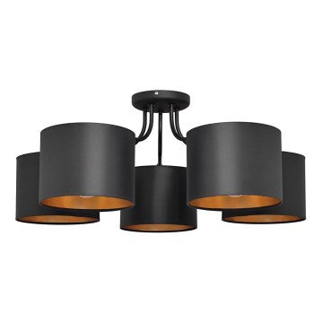 Surface-mounted chandelier ALBA 5xE27/15W/230V black/gold