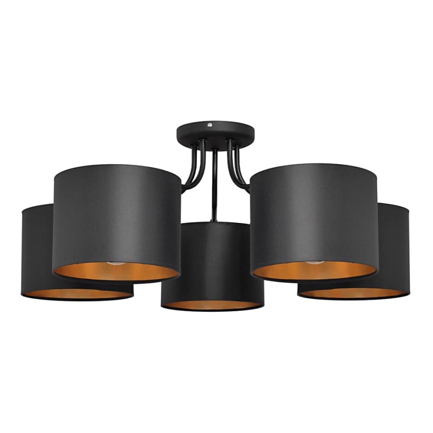 Surface-mounted chandelier ALBA 5xE27/15W/230V black/gold