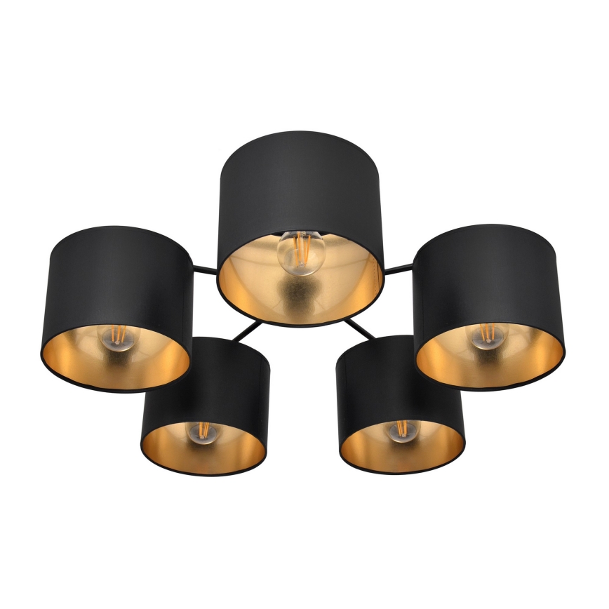 Surface-mounted chandelier ALBA 5xE27/15W/230V black/gold