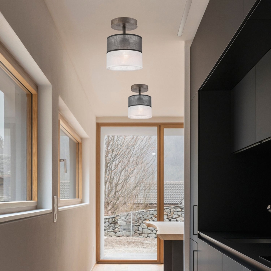 Surface-mounted chandelier ANDREA 1xE27/60W/230V beech