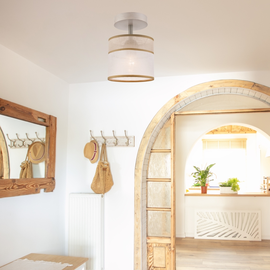 Surface-mounted chandelier ANDREA 1xE27/60W/230V beech