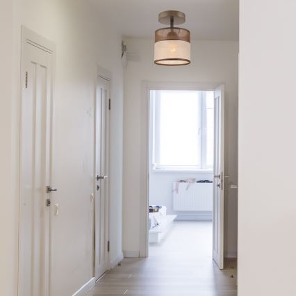 Surface-mounted chandelier ANDREA 1xE27/60W/230V beech