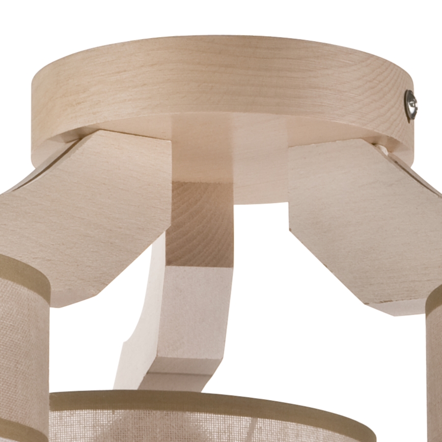 Surface-mounted chandelier ANDREA 3xE27/60W/230V beech - FSC certified