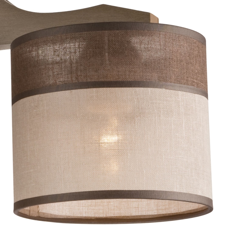 Surface-mounted chandelier ANDREA 3xE27/60W/230V beech - FSC certified