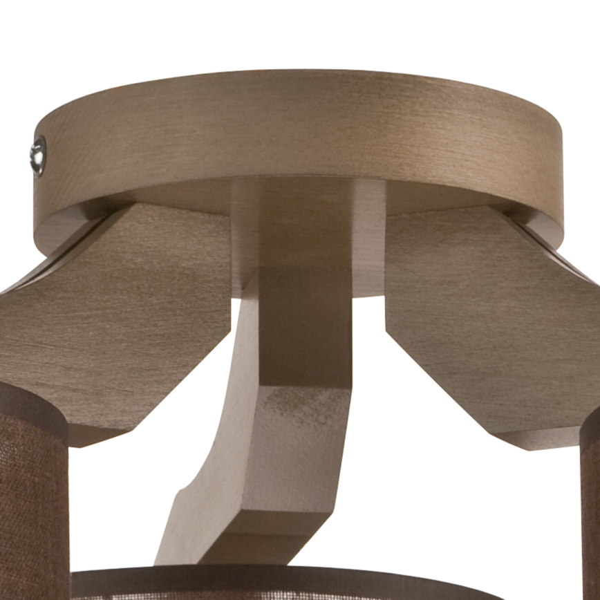 Surface-mounted chandelier ANDREA 3xE27/60W/230V beech - FSC certified