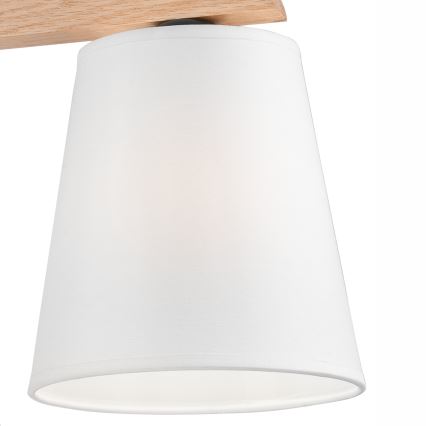 Surface-mounted chandelier ANDREA 3×E27/60W/230V oak/white