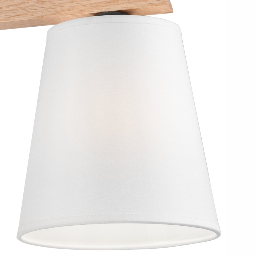 Surface-mounted chandelier ANDREA 3×E27/60W/230V oak/white