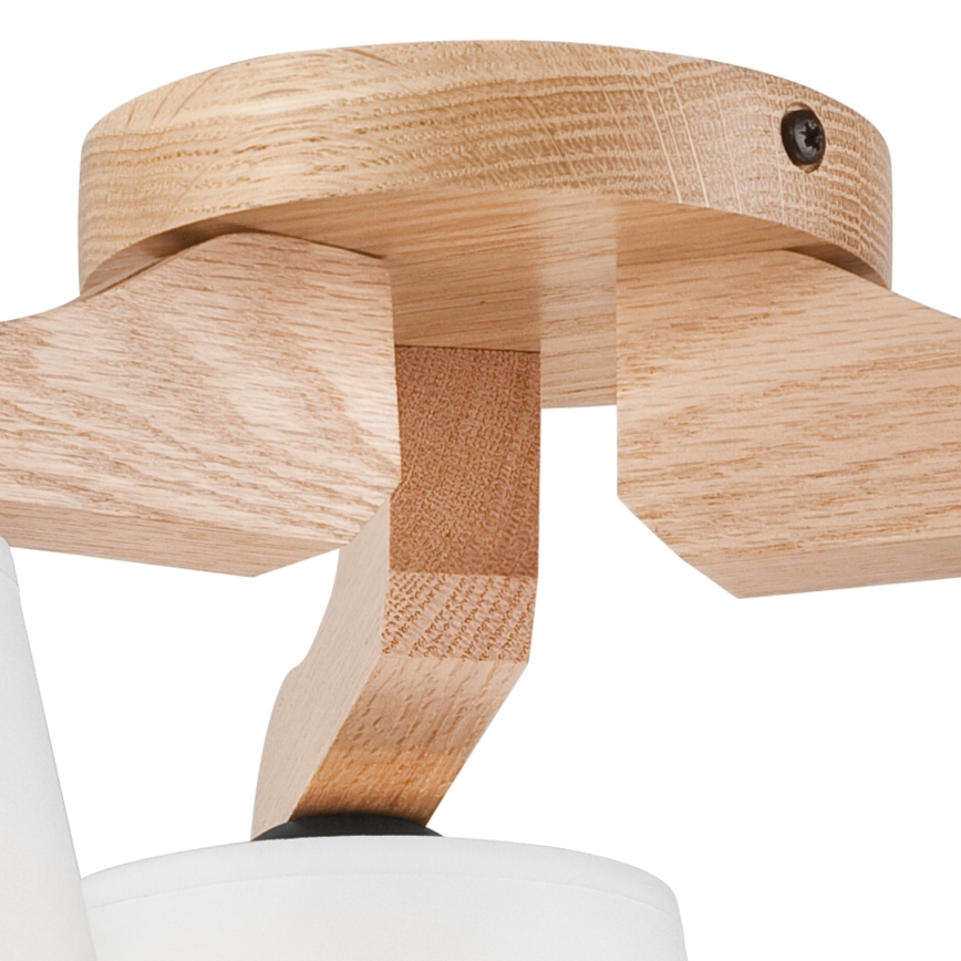 Surface-mounted chandelier ANDREA 3×E27/60W/230V oak/white