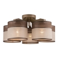 Surface-mounted chandelier ANDREA 5xE27/60W/230V beech - FSC certified