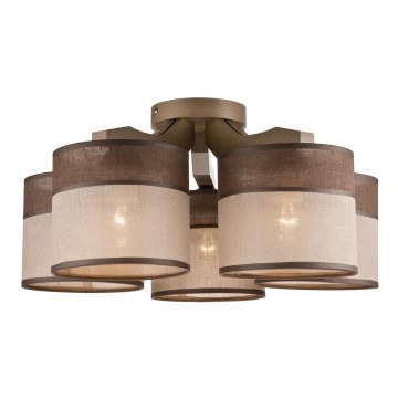 Surface-mounted chandelier ANDREA 5xE27/60W/230V beech - FSC certified