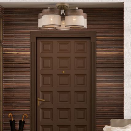 Surface-mounted chandelier ANDREA 5xE27/60W/230V beech