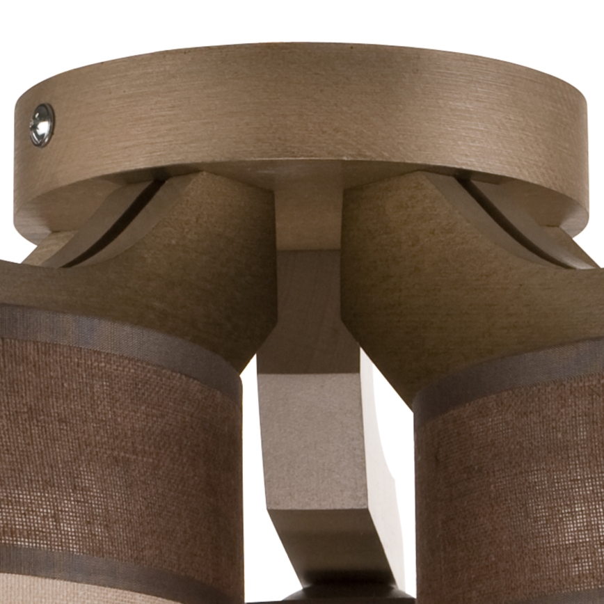 Surface-mounted chandelier ANDREA 5xE27/60W/230V beech