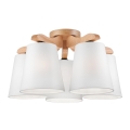 Surface-mounted chandelier ANDREA 5×E27/60W/230V oak/white