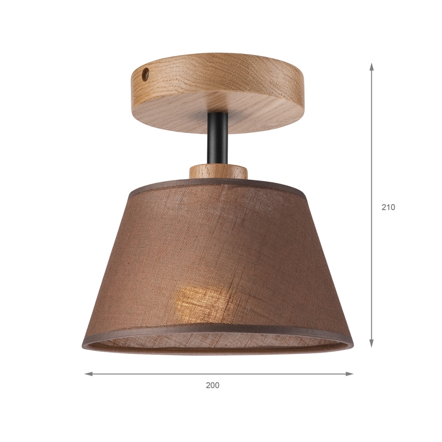 Surface-mounted chandelier ANTONIO 1xE14/40W/230V brown/oak