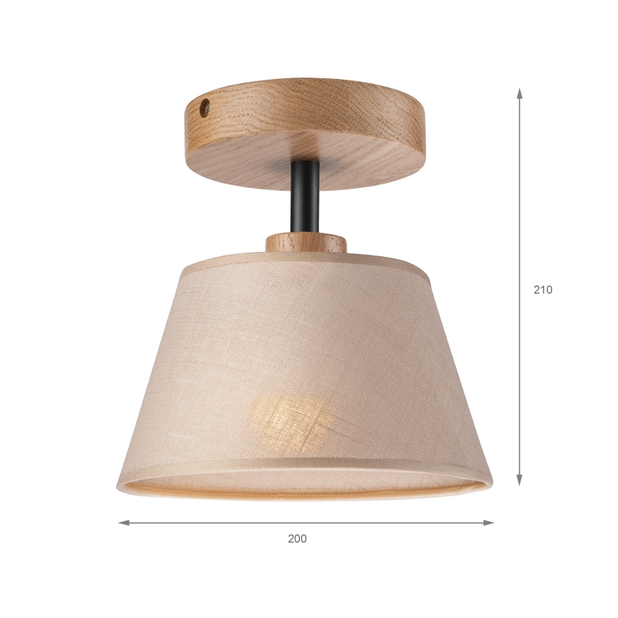 Surface-mounted chandelier ANTONIO 1xE14/60W/230V beige/oak