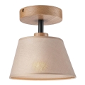 Surface-mounted chandelier ANTONIO 1xE14/60W/230V beige/oak