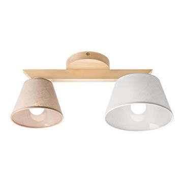 Surface-mounted chandelier ANTONIO 2xE14/40W/230V beech