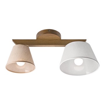 Surface-mounted chandelier ANTONIO 2xE14/40W/230V beech