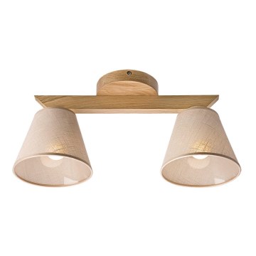Surface-mounted chandelier ANTONIO 2xE14/40W/230V oak