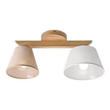 Surface-mounted chandelier ANTONIO 2xE14/40W/230V oak