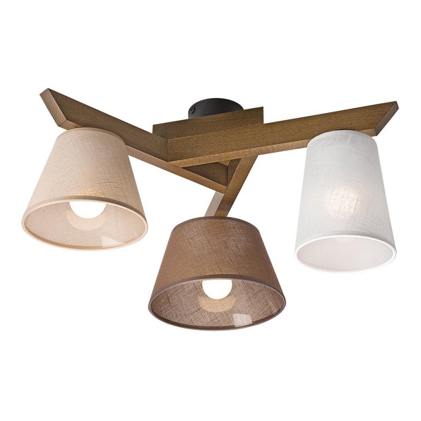 Surface-mounted chandelier ANTONIO 3xE14/40W/230V beech