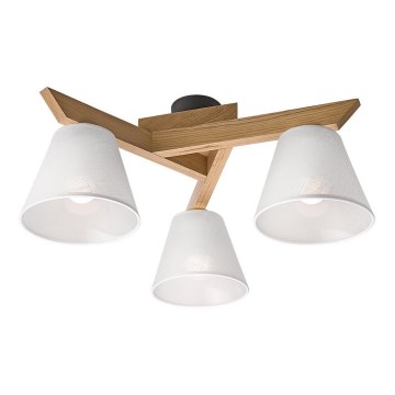 Surface-mounted chandelier ANTONIO 3xE14/40W/230V oak