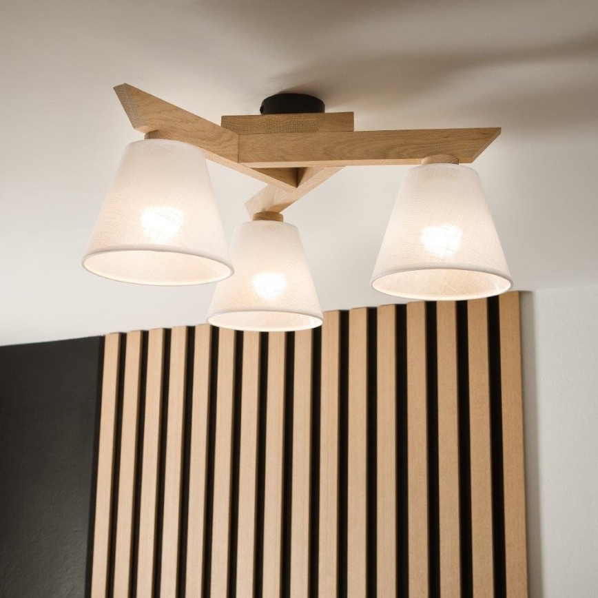 Surface-mounted chandelier ANTONIO 3xE14/40W/230V oak