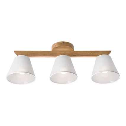 Surface-mounted chandelier ANTONIO 3xE14/40W/230V oak