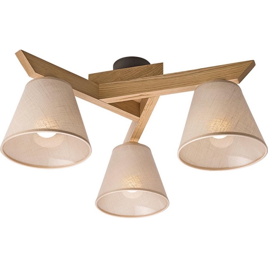 Surface-mounted chandelier ANTONIO 3xE14/40W/230V oak