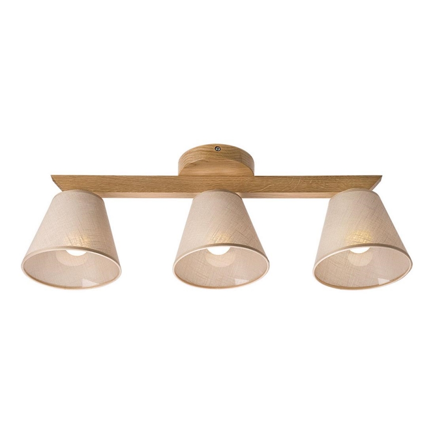 Surface-mounted chandelier ANTONIO 3xE14/40W/230V oak