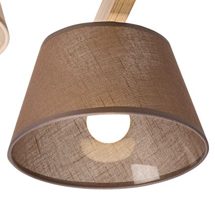 Surface-mounted chandelier ANTONIO 3xE14/40W/230V oak
