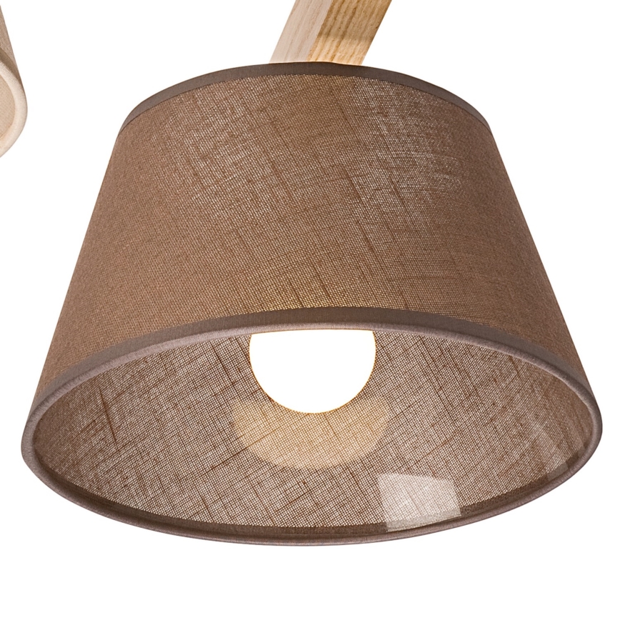 Surface-mounted chandelier ANTONIO 3xE14/40W/230V oak