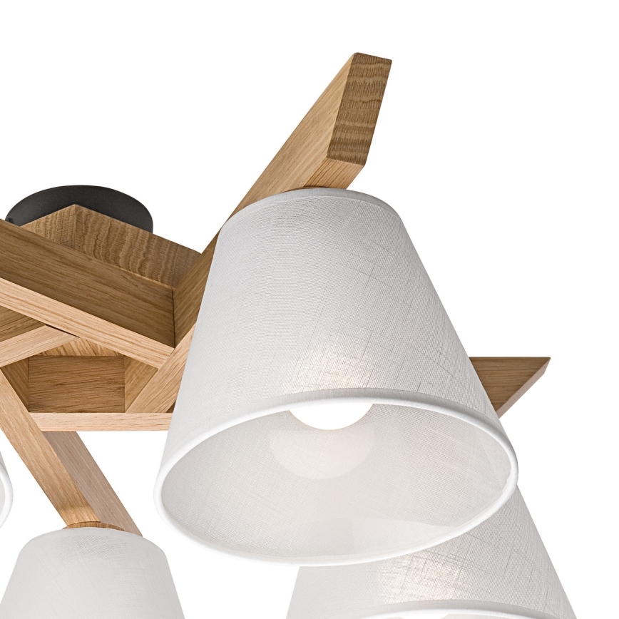 Surface-mounted chandelier ANTONIO 5xE14/40W/230V oak