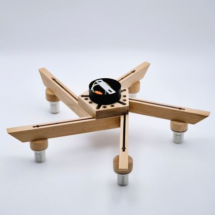 Surface-mounted chandelier ANTONIO 5xE14/40W/230V oak