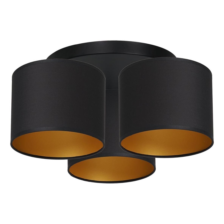 Surface-mounted chandelier ARDEN 3xE27/60W/230V black/gold