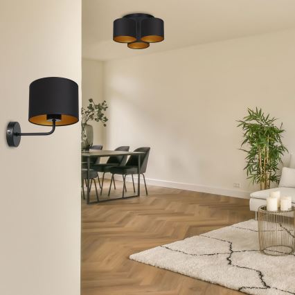 Surface-mounted chandelier ARDEN 3xE27/60W/230V black/gold