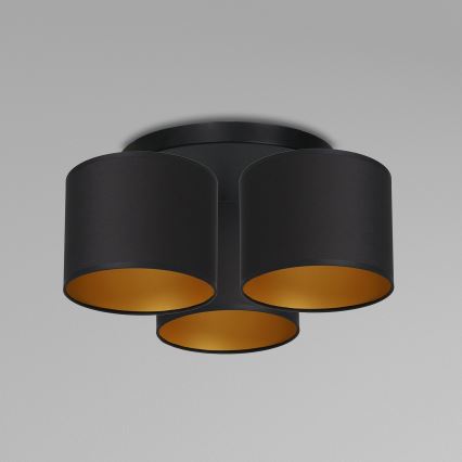 Surface-mounted chandelier ARDEN 3xE27/60W/230V black/gold