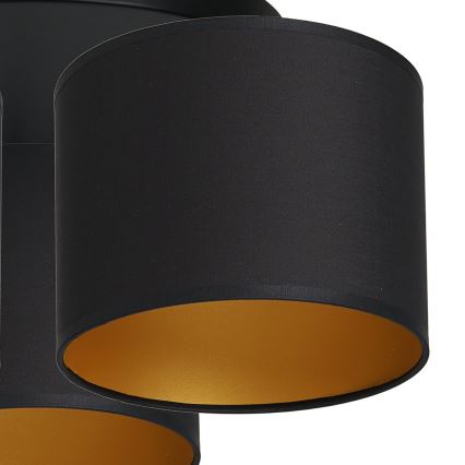 Surface-mounted chandelier ARDEN 3xE27/60W/230V black/gold