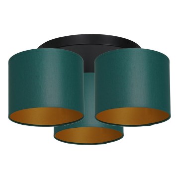 Surface-mounted chandelier ARDEN 3xE27/60W/230V green/gold