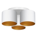 Surface-mounted chandelier ARDEN 3xE27/60W/230V white/gold