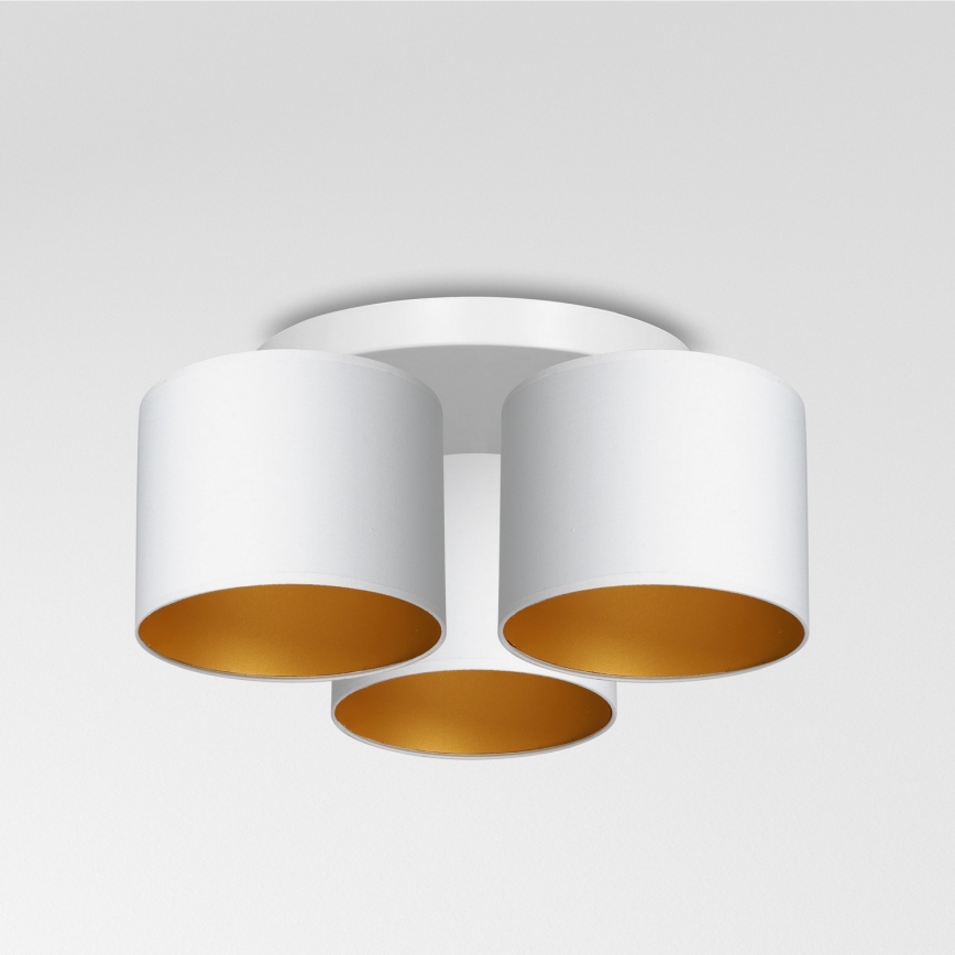 Surface-mounted chandelier ARDEN 3xE27/60W/230V white/gold