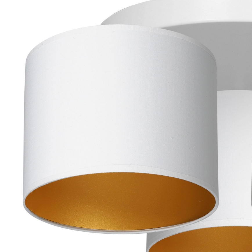Surface-mounted chandelier ARDEN 3xE27/60W/230V white/gold