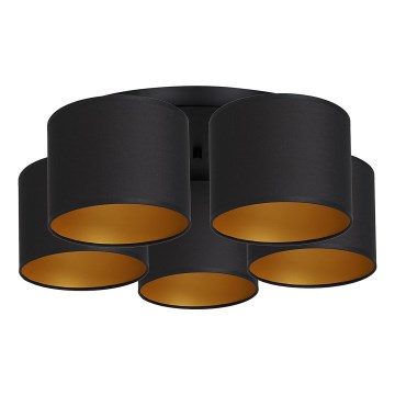Surface-mounted chandelier ARDEN 5xE27/60W/230V black/gold