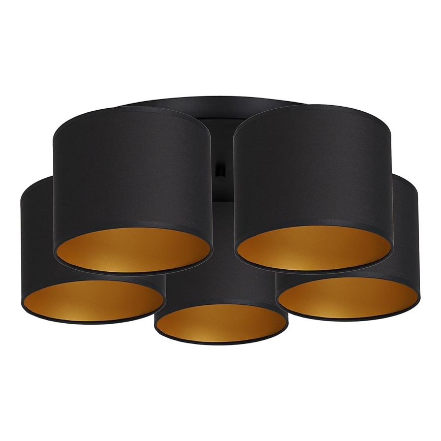 Surface-mounted chandelier ARDEN 5xE27/60W/230V black/gold