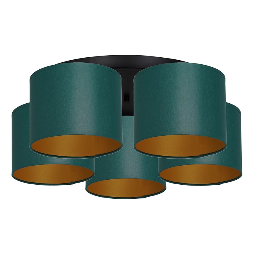 Surface-mounted chandelier ARDEN 5xE27/60W/230V green/gold