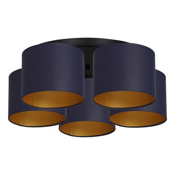 Surface-mounted chandelier ARDEN 5xE27/60W/230V purple/gold