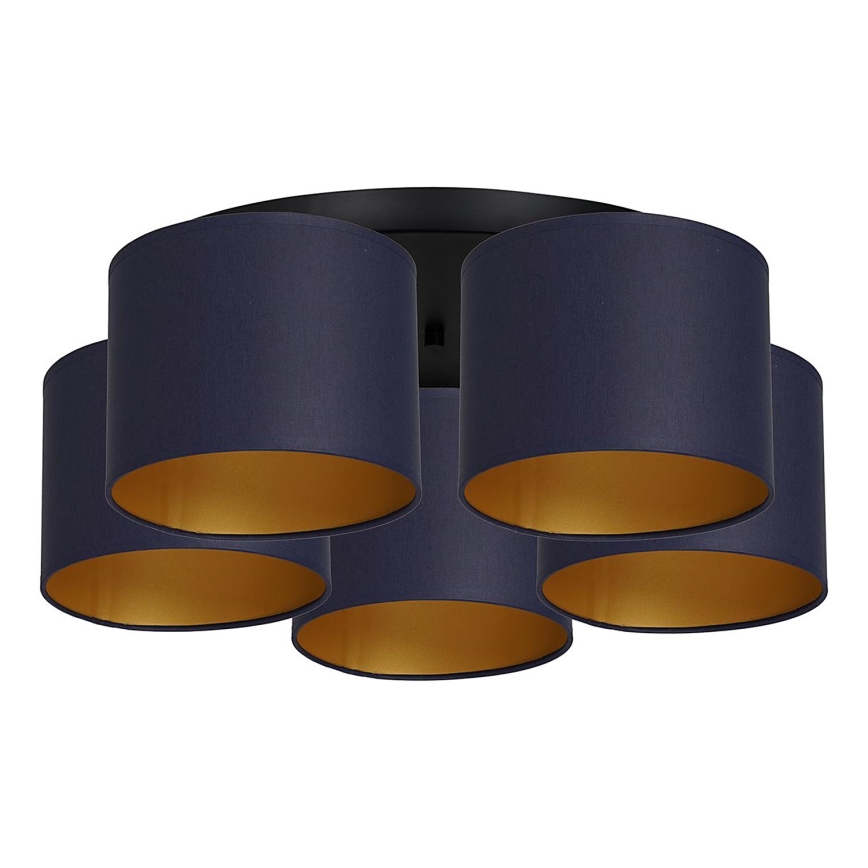 Surface-mounted chandelier ARDEN 5xE27/60W/230V purple/gold